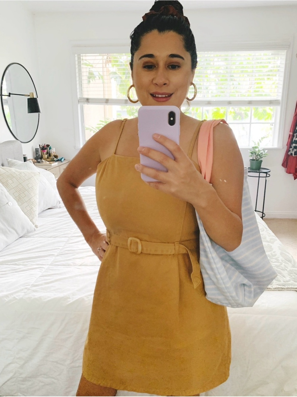 ASOS Ochre Mini Dress | Belted | Adjustable Straps | UK 14 / US 10